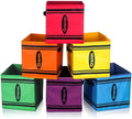 RattanView 6 Pcs 11in Cube Storage Bins Crayon Classroom Cubbies Fabric by RattanView