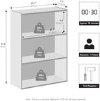 Furinno Reed Closet Organizers and Storage, 3-Tier Reversible Closet Shelves, Closet Organization Shelf, 9.7 x 23.7 x 31.5, for Bedroom, Closet, Plain White - Image 2