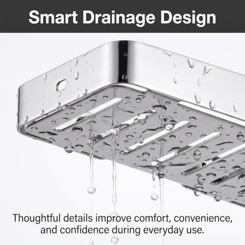 PureBox Shower Caddy 304 Stainless Steel 2 Pack 4.7x9 Bathroom Shelf - Image 6