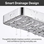 PureBox Shower Caddy 304 Stainless Steel 2 Pack 4.7x9 Bathroom Shelf - Image 6