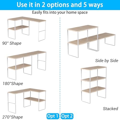 Golener Kitchen Counter Organizer, Countertop Shelf, Adjustable, Stackable - Image 6