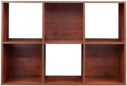 ClosetMaid Cubeicals 6 Cube Storage Shelf Organizer Bookshelf, Stackable, Vertical Or Horizontal, Easy Assembly, Wood, Dark Cherry Finish - Image 4