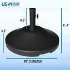 US Weight Fillable Outdoor Umbrella Base - Use with Patio Table - Black - Image 3