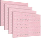 Peg Board, 4 Pack Metal Pegboard Panels Pink Pegboards Wall Organizer with Frame Large Heavy Duty Peg Board with Hooks for Walls Home, Garage Tool Storage, Office, Craft Room, Kitchen 24”×16” by MUWOOD