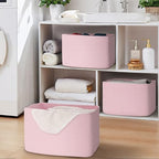 Baskets for Organizing,Storage Baskets,3 Pack Baskets for Shelfves,15"×10"×9" Woven Pink Basket,toy storage bins,bins for organization - Image 3