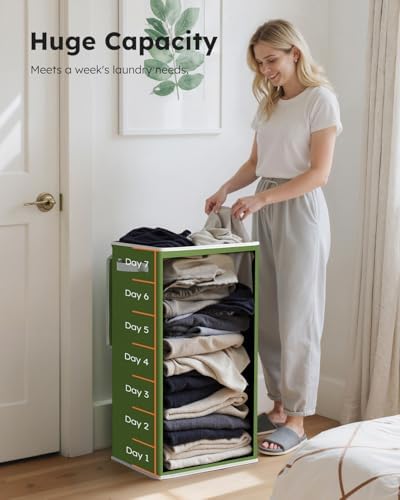 SOLEDI 100L Laundry Hamper with Lid, Large Collapsible Laundry Basket - Image 3