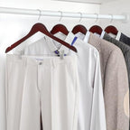 TOPIA HANGER Wooden Suit Hangers with Adjustable Metal Clips (20 Pack), Solid Wood Clothes Hangers, 360° Swivel Hook, Premium Retro Finish Pants Hangers for Clothes Coat, Jeans, Blouse- Cherry CT28M20 - Image 2