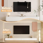 in-Wall TV Cable Management Kit with Recessed Dual AC Outlet, 9FT Extension Cord & Brush Wall Plate, TV Wire Hider for Wall Mounted TV, Power & Low Voltage Cable Concealer (2AC) - Image 6