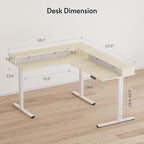 FLEXISPOT Reversible L-Shaped Corner Standing Desk with Monitor Shelf - Image 3
