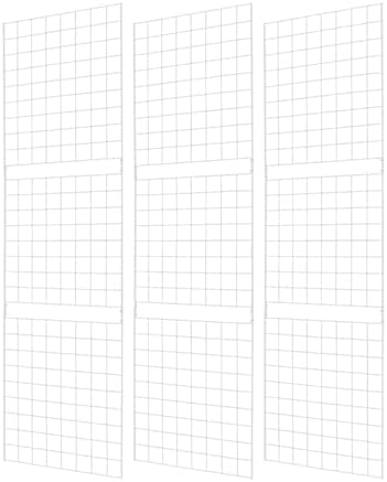 Grid Wall Commercial Grade Gridwall Panels – Heavy Duty Grid Panel for Any Retail Display Wall Grid 2' Width x 7' Height, White (Pack of 3) Easily Portable by 7RiversART