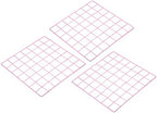PATIKIL 14"x14" Wire Grid Panel, 3 Pack Wall Grid Decorative Panels Board Photo Pictures Display Decor Hanging Organizer for Home Office, Pink by PATIKIL