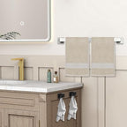 JOPOFI Towel Bar - 23.6 Inch Bathroom Towel Holder - Brushed Nickel - Image 3