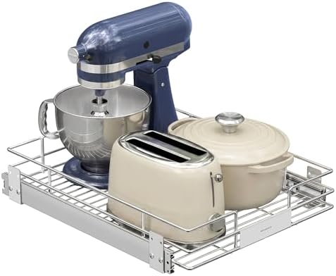 SONGMICS Pull Out Cabinet Organizer 17.3W x 21.3" D, Easy Pull-Out by SONGMICSbySONGMICSHOME