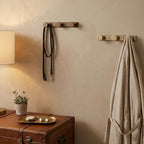 Goo-Ki Champagne Bronze Coat Rack Wall Mount with Escutcheon Backplate, Heavy Duty Zinc Coat Hooks Wall Mounted, Modern Soft Gold Hat Hanger and Towel Rack for Entryway, Mudroom, and Bathroom(3 Hooks) - Image 3