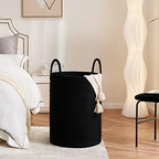 Fiona's magic Woven Laundry Hamper, 72L Tall Blanket Storage-Black - Image 4
