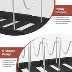 Expandable Pan Organizers Inside Cabinet with 12 Dividers Black - Image 6