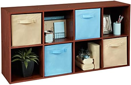 ClosetMaid Cubeicals 8 Cube Storage Shelf Organizer Bookshelf, Stackable, Vertical or Horizontal, Easy Assembly, Wood, Dark Cherry Finish - Image 4