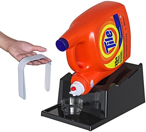 Liquid Laundry Detergent Holder Stand with Drip Tray - 2 Pack - Black - Image 6