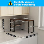 Golener Kitchen Counter Organizer, Countertop Shelf, Adjustable, Stackable - Image 2