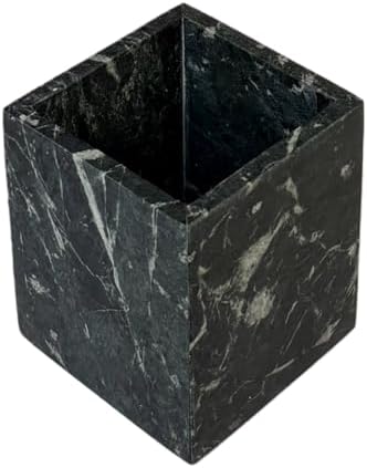 Natural Marble Stone Square Storage Container Empty Vessel Holder Cup for Candle/Pens/Sundries items (Dark Flower Green) - Image 6