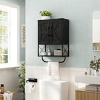 RUSTOWN Farmhouse Medicine Cabinet with 2 Barn Door, Bathroom Wall Cabinet - Image 4