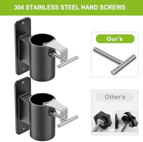Deck Railing Umbrella Holder, Flat Mount Stand for 1-2" Poles - Image 4