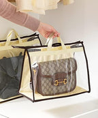 10 Set Handbag Storage Organizer Dust Bags for Purses Handbags Closet, Clear Purse Protector Storage Bag Dust Cover for Bags, Closet Organizer for Handbags with Hooks - Image 2