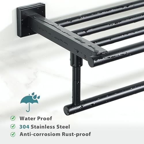 Alise Towel Racks for Bathroom Wall Mount 16 Inch,Matte Black - Image 4