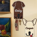Personalized Dog Leash Holder, Custom Dog Ear Harness Wall Hanger Organizer with Name, Decorative Hooks for Leashes, Keys, Collars, Leash Rack Wall Mount for Entryway, Hallway, Gift for Pet Lovers - Image 2