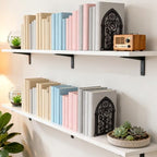 Peacoblue 4.7"x3.5"x7.1" Metal Bookends, Heavy Duty Book Ends for Shelves - Image 6