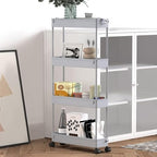 SPACELEAD 2-piece Set Slim Storage Cart 3 Tier,Bathroom Organizer Rolling Utility,Mobile Shelving Unit Slide Out for Office, Kitchen, Laundry Room & Narrow Places - Image 3
