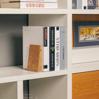 TILISMA Book Ends for Shelves - Handmade Oak Bookends for Heavy Books - Image 5