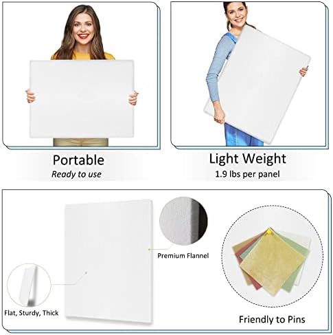 BXI Quilt Design Wall, Thick Sturdy Flannel Quilters Design Board, 31.5 x 23.6 x 0.6 inches, 4 Pcs, Portable Quilting Wall Panels Hold Fabric Firmly, Sewing Quilting Supplies for Quilt Block Projects - Image 5