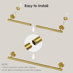 FORIOUS Towel Bar Towel Racks for Bathroom Wall Mounted 24" Brushed Gold - Image 6