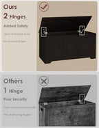 DINZI LVJ Storage Chest, Wooden Toy Box, Espresso 39.4" L - Image 5