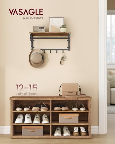 VASAGLE Shoe Bench, Storage Bench, 11.6 x 39.4 x 19.7 Inches - Image 2