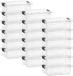 Superio 4.5 Quart Clear Plastic Storage Containers with Lids, Stackable Organizer Bins, BPA-Free Storage Boxes for Home, Office, Dorm & Classroom, 18 Pack by Superio