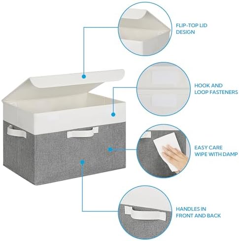 GRANNY SAYS Memory Keepsake Storage Box, Fabric Storage Bins with Lids - Image 3