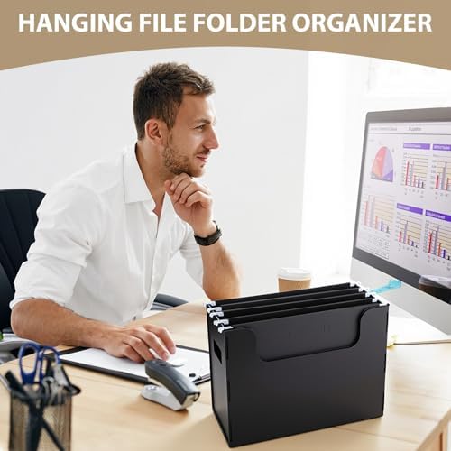 12 Pcs Portable Desktop File, Filing Organizer, Black - Image 5