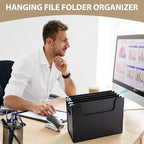 12 Pcs Portable Desktop File, Filing Organizer, Black - Image 5