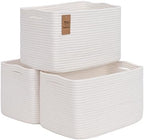 Baskets for Organizing,Storage Baskets,3 Pack Baskets for Shelfves,15"×10"×9" Woven Basket,toy storage bins,bins for organization by Degeyoyo