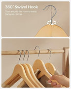 SONGMICS Wooden Hangers, 20-Pack Wood Hangers with Velvet Surface - Image 7