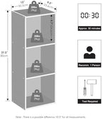 Furinno Reed Closet Organizers and Storage, 3-Tier Closet Organizer, Open Shelf Closet Storage, for Wardrobe, Bedroom, Living Room, Blackwood - Image 4