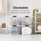 IRIS USA 6-Pack 72 Quart Storage Bins with Lids, Clear - Image 4