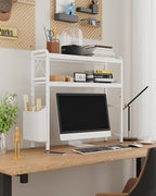 Desk Hutch Dorm with Adjustable Shelves and Side Pockets - Image 2