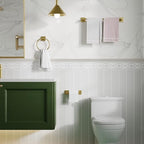 RUACQ Bathroom Accessories, 3-Piece Bathroom Hardware Set, Brushed Gold - Image 2