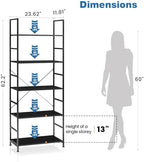 DUMOS 5 Tiers Open Bookshelf, Classic Freestanding Tall Display Shelf - Image 3