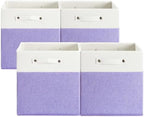 FinishingBo 13x13x13 Storage Cube Bins 4 Pack, Cube Shelf Baskets by SimplifySpaceSimplifyLife