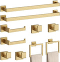 10-Piece Brushed Gold Bathroom Accessories Set 23.6 Inch Towel Bar Set. by PNWNNHInc