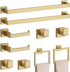 10-Piece Brushed Gold Bathroom Accessories Set 23.6 Inch Towel Bar Set. by PNWNNHInc